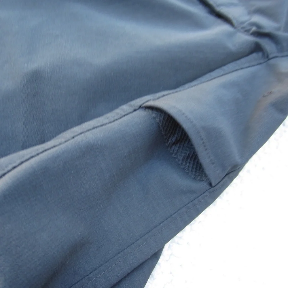 Vintage NIKE Shorts Mens M Black Back Zip‎ Pocket Knee Length Vented Hood /Loop